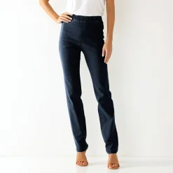 Modellerende jeans met 'platte buik' effect en elastische taille