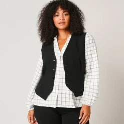 Mouwloos vest, effen