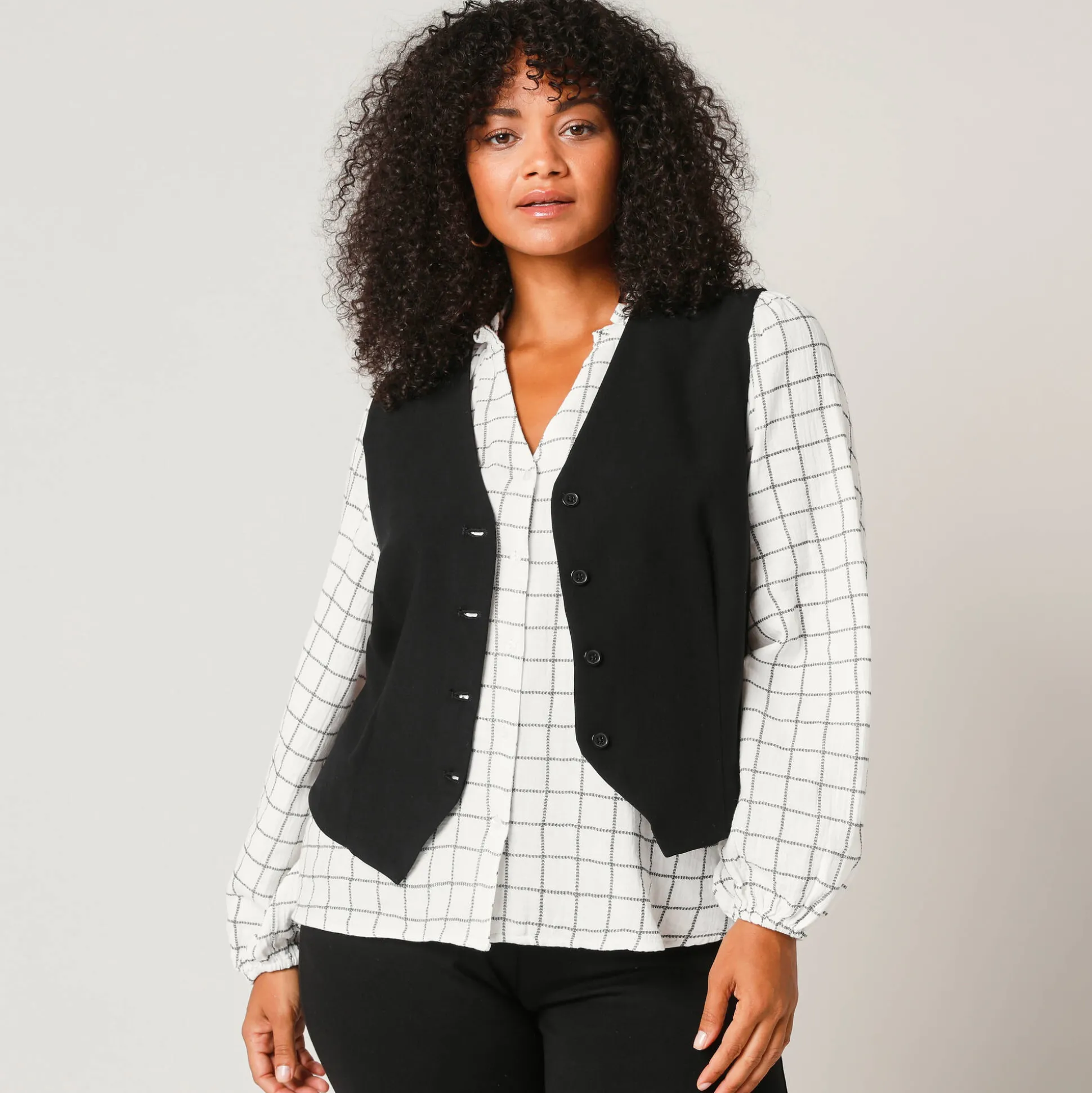 Mouwloos vest, effen