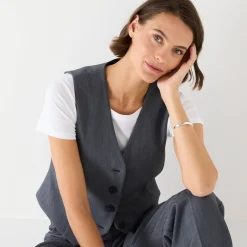 Mouwloos vest, effen