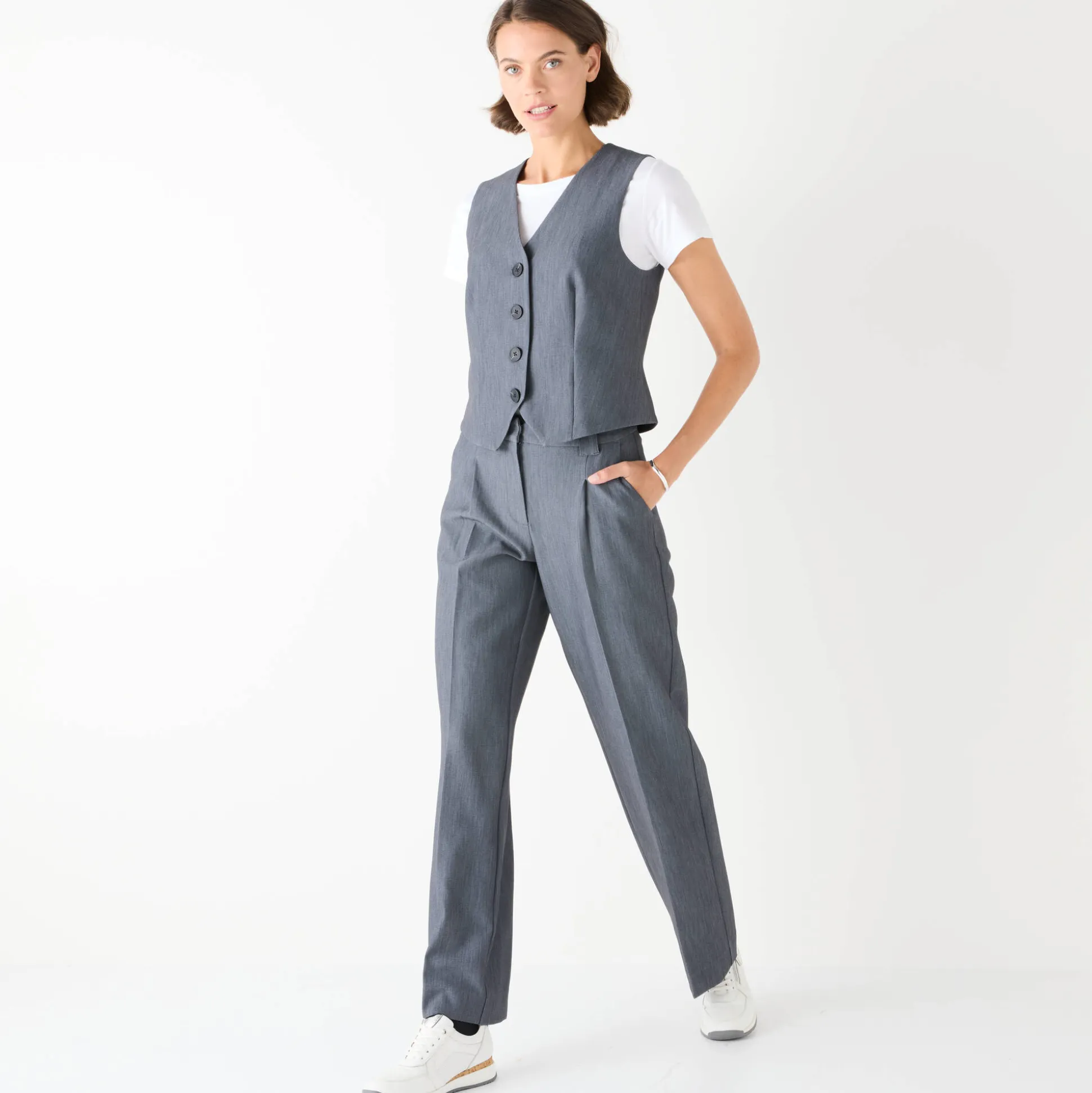Mouwloos vest, effen