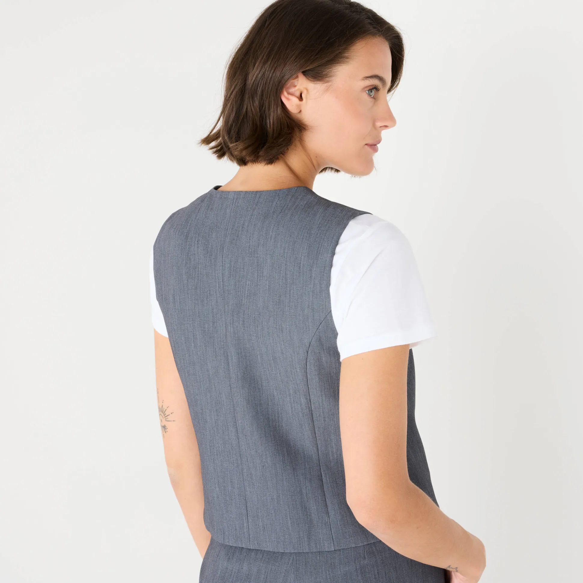 Mouwloos vest, effen