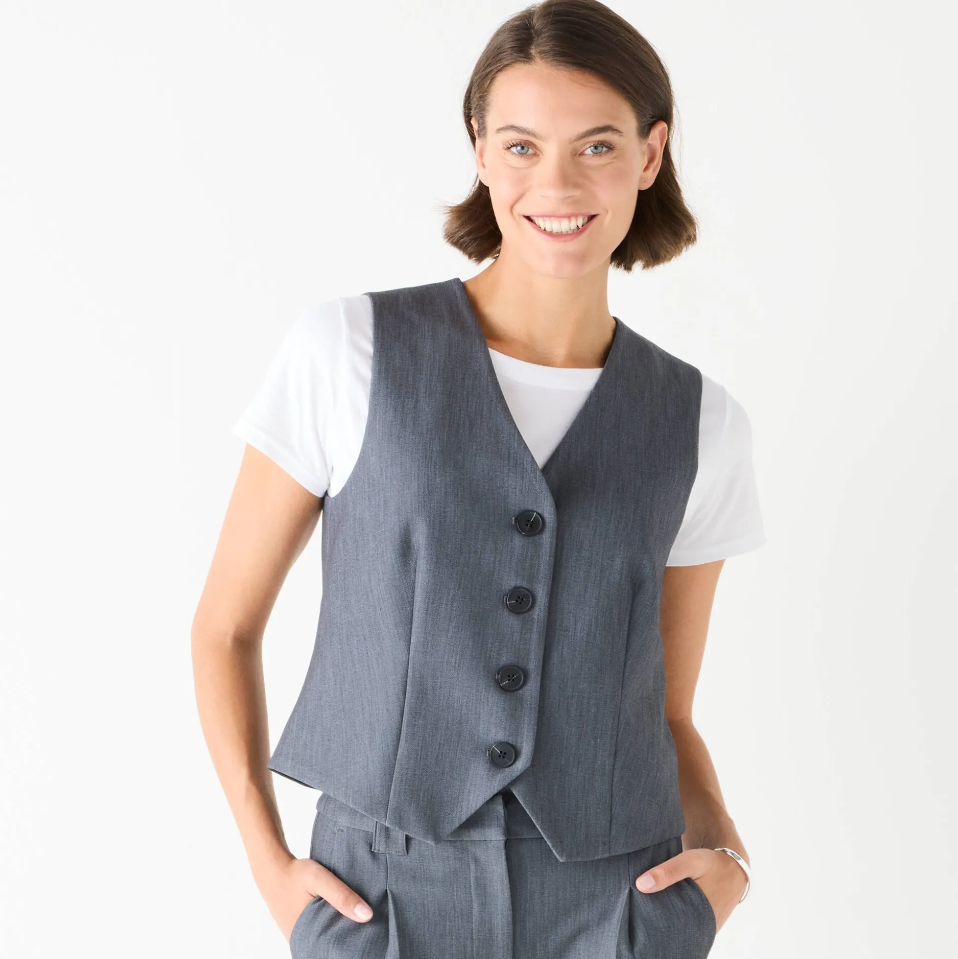 Mouwloos vest, effen