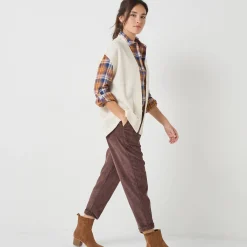 Mouwloos vest, fantasietricot