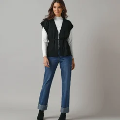 Mouwloos vest, fantasietricot