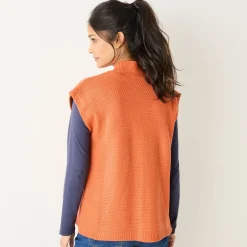 Mouwloos vest, fantasietricot