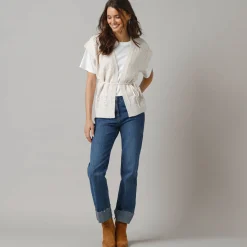 Mouwloos vest, fantasietricot