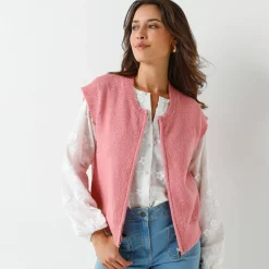 Mouwloos vest met rits