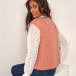 Mouwloos vest met ronde hals
