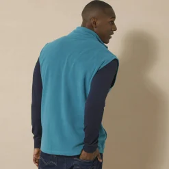 Mouwloze blouson met rits, in fleece