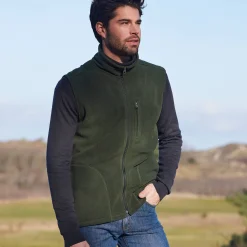 Mouwloze blouson met rits, in fleece