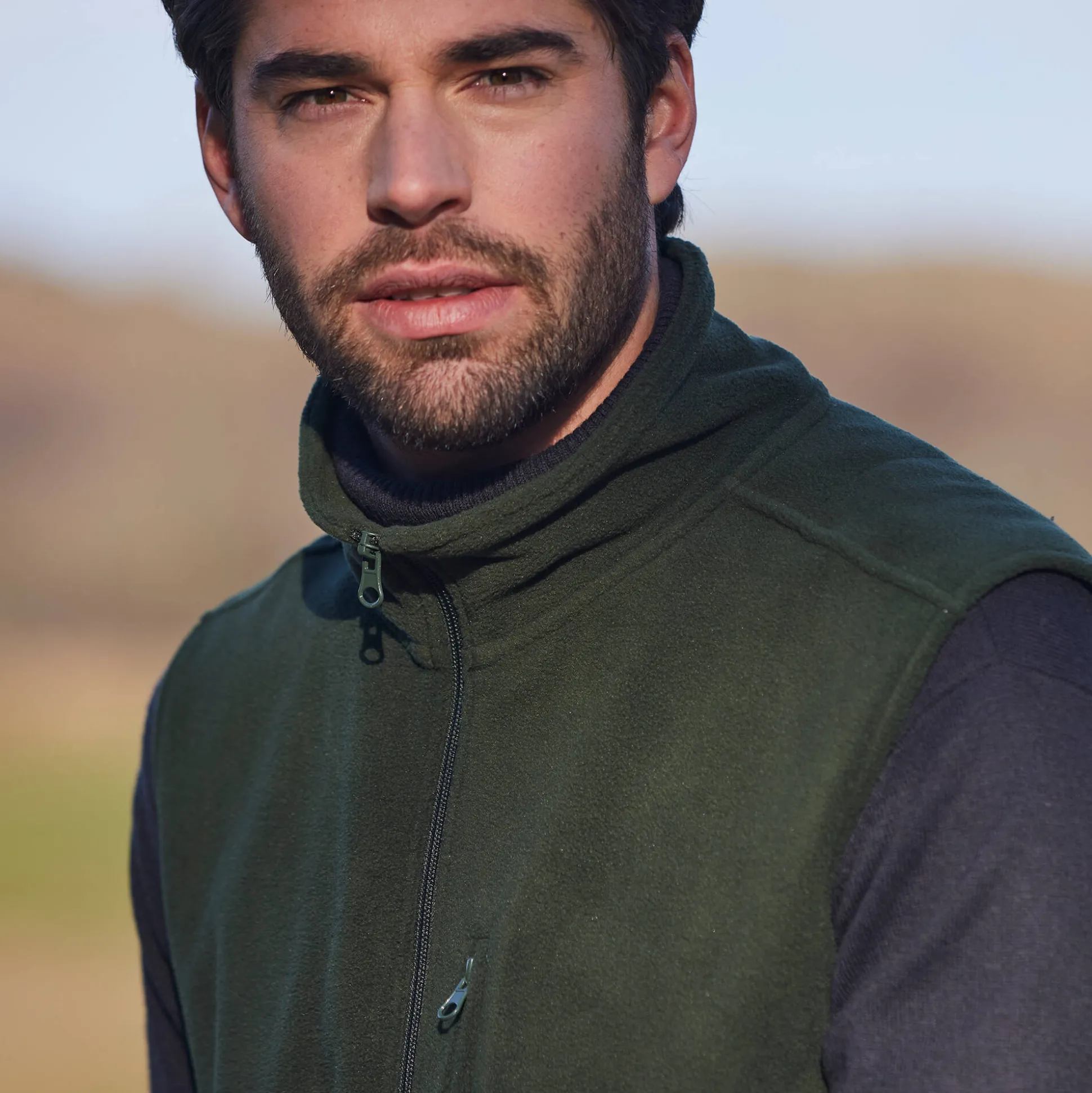 Mouwloze blouson met rits, in fleece