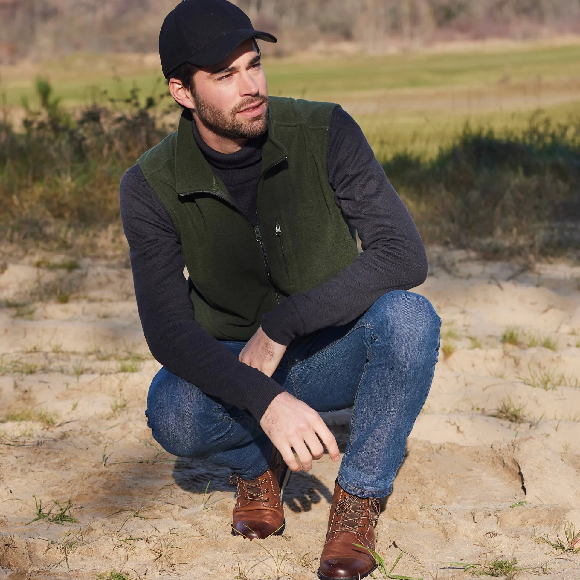 Mouwloze blouson met rits, in fleece