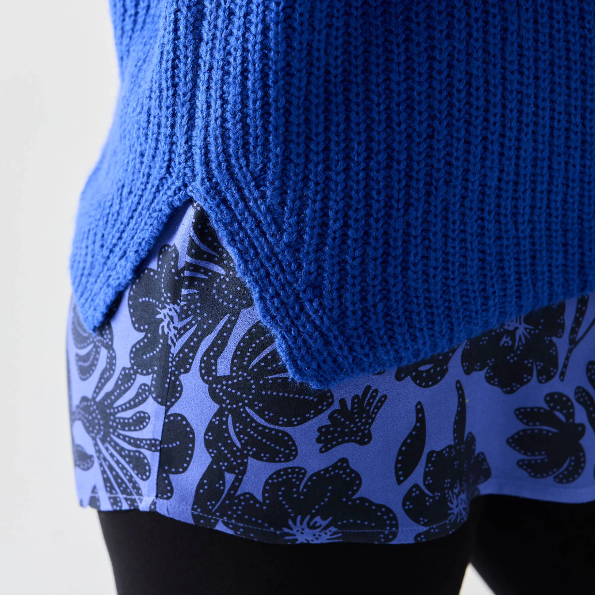 Mouwloze trui in origineel patenttricot