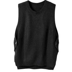 Mouwloze trui in tricot