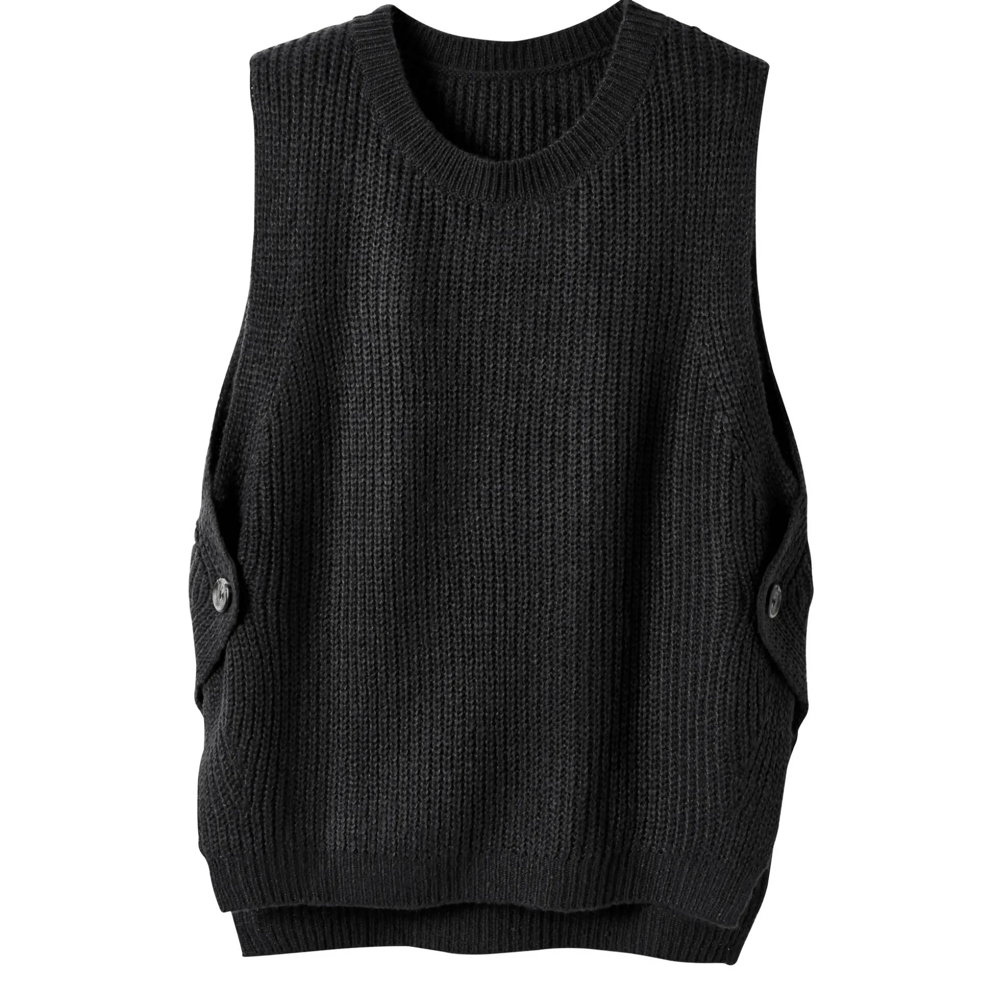 Mouwloze trui in tricot