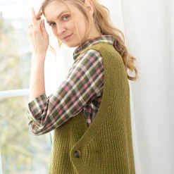 Mouwloze trui in tricot