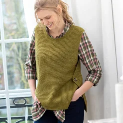 Mouwloze trui in tricot