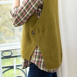 Mouwloze trui in tricot