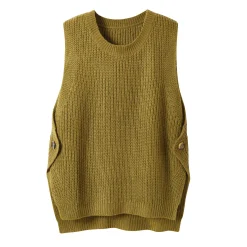 Mouwloze trui in tricot