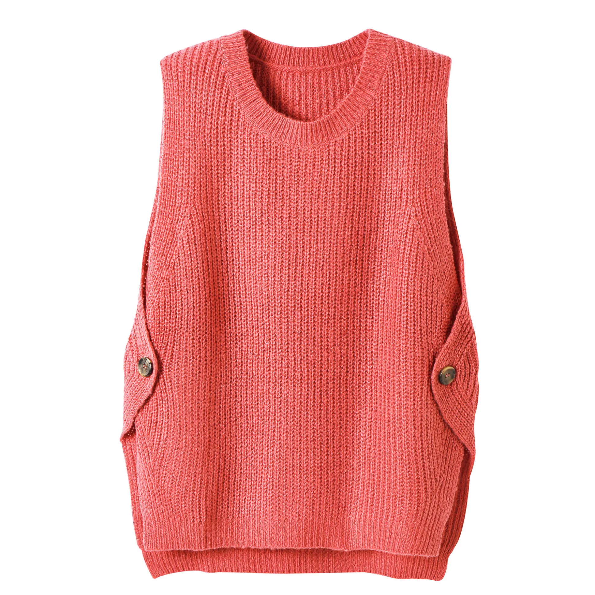 Mouwloze trui in tricot