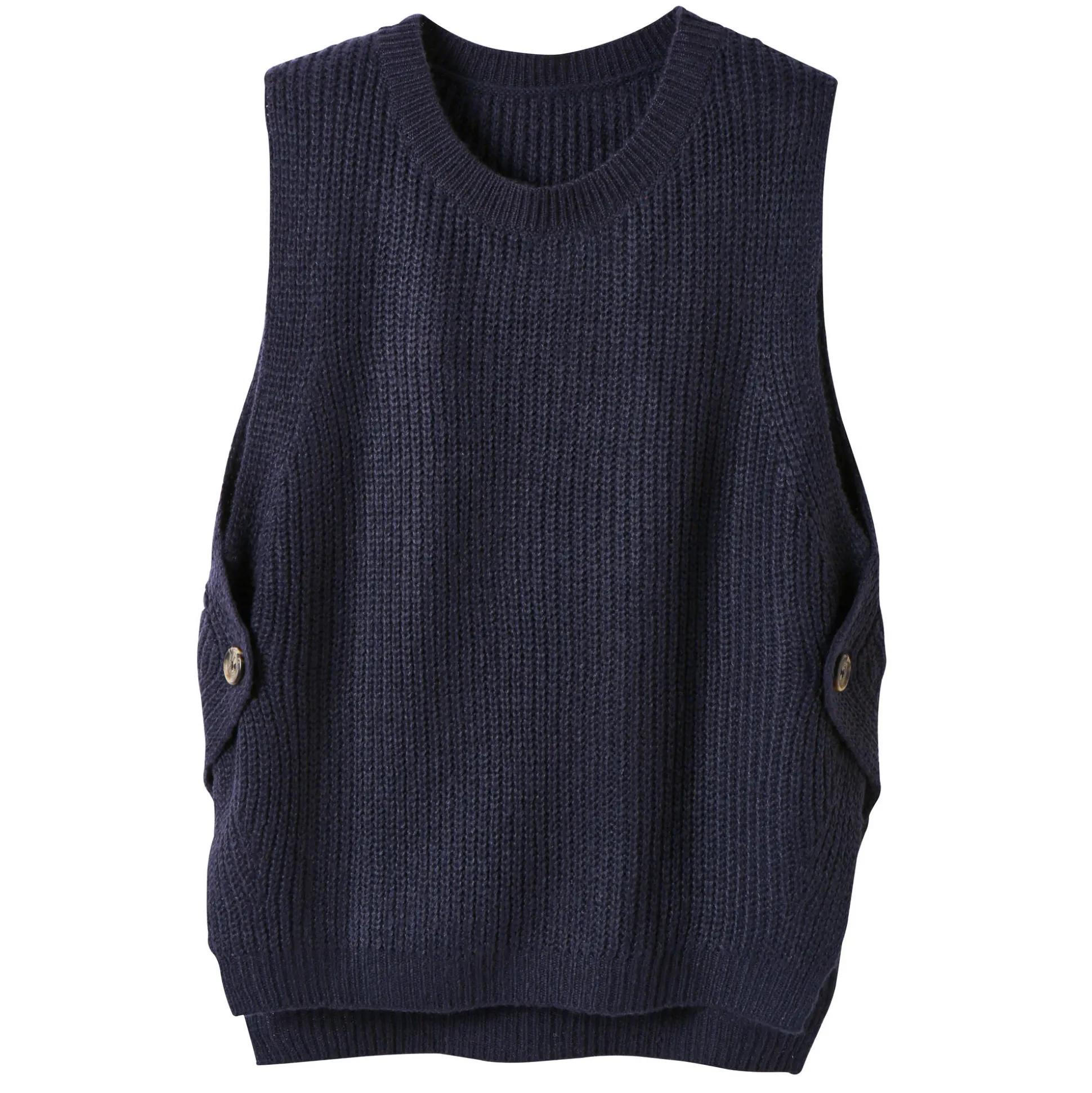 Mouwloze trui in tricot