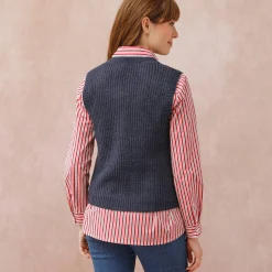 Mouwloze trui met ronde hals