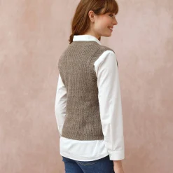 Mouwloze trui met ronde hals
