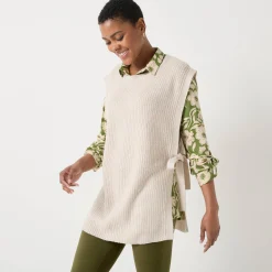 Mouwloze tuniektrui, patenttricot met zachte touch