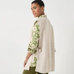 Mouwloze tuniektrui, patenttricot met zachte touch