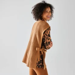 Mouwloze tuniektrui, patenttricot met zachte touch