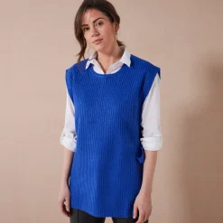 Mouwloze tuniektrui, patenttricot met zachte touch