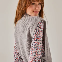 Mouwloze tuniektrui, patenttricot met zachte touch