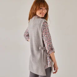 Mouwloze tuniektrui, patenttricot met zachte touch