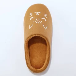 Muiltjes in fleece, geborduurd kattenmotief