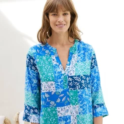 Nachthemd in liketmodel met patchworkprint