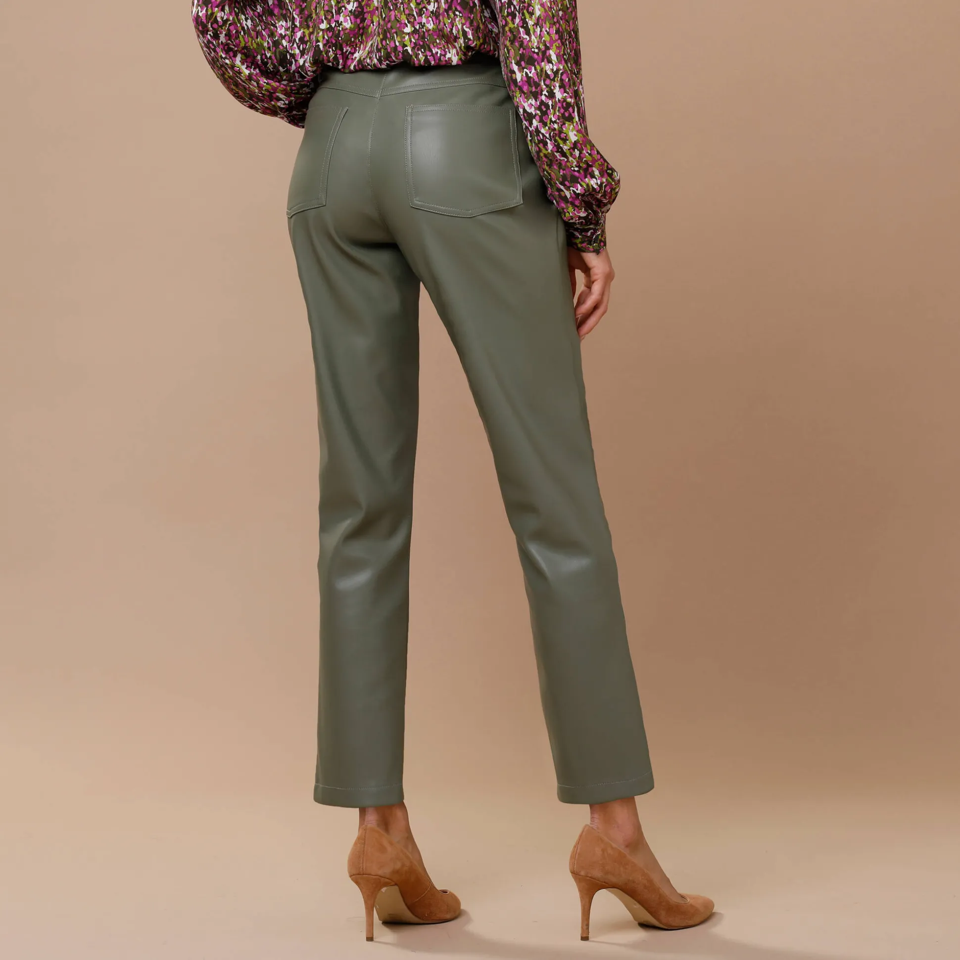 Nauwsluitende 7/8-broek, gecoat aspect