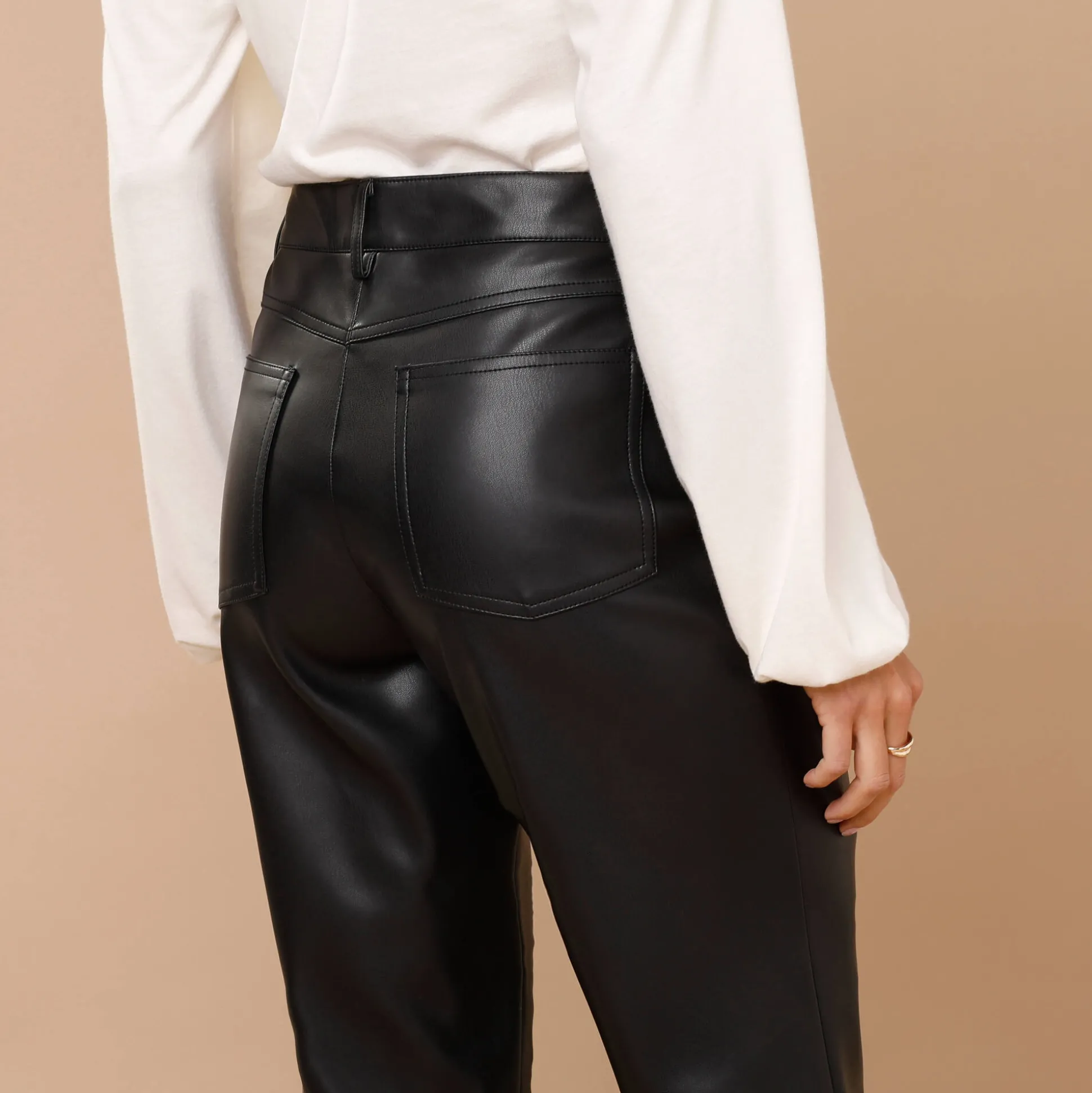 Nauwsluitende 7/8-broek, gecoat aspect