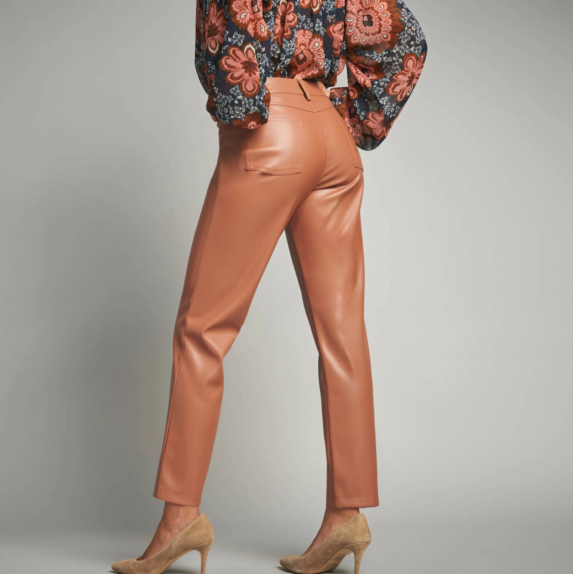 Nauwsluitende 7/8-broek, gecoat aspect