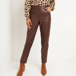 Nauwsluitende 7/8-broek, gecoat aspect