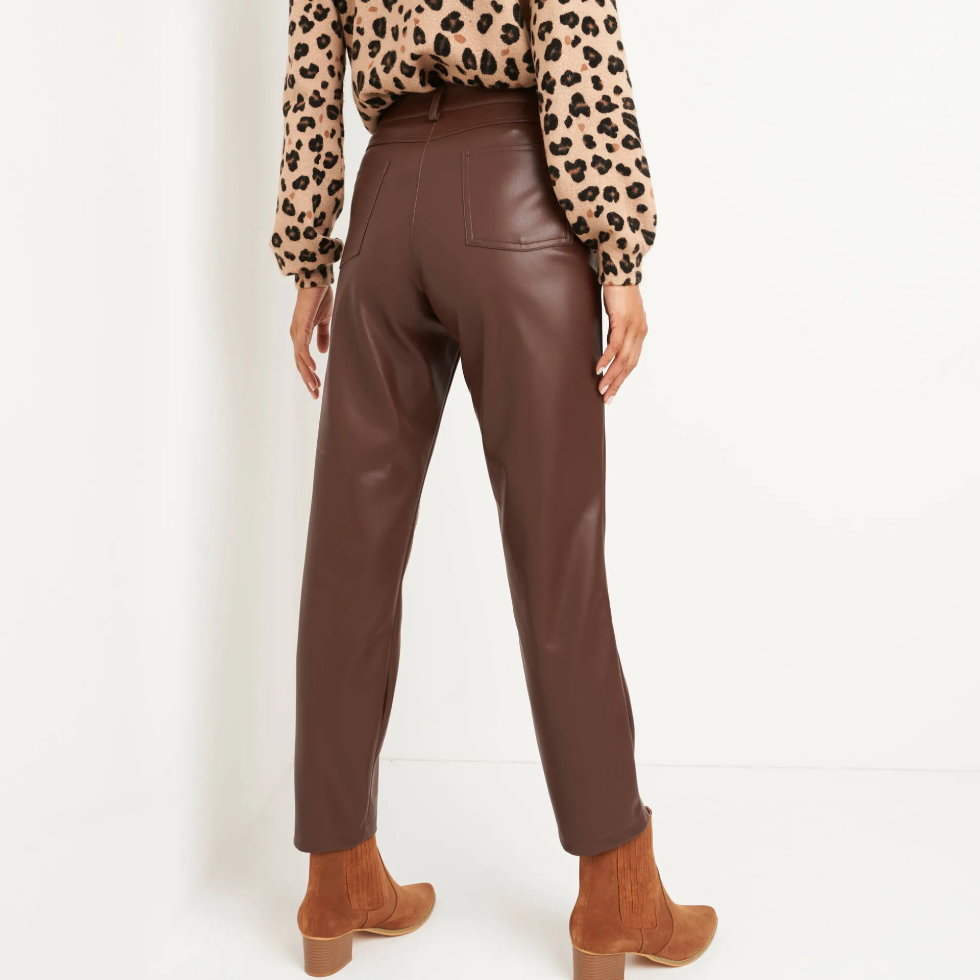 Nauwsluitende 7/8-broek, gecoat aspect