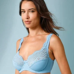 Omhullende beha in microvezeltricot Osilio, met flexibele beugels