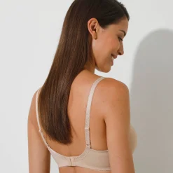 Omhullende beha in tricot en kant