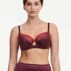 Omhullende beha in tricot en kant 'Tattoo love' - met beugels