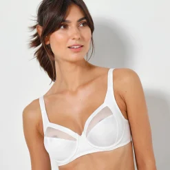 Omhullende beha "Perfect silhouette" in tule en microvezel - met beugels