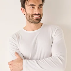 Ondergoed T-shirt voor heren, met ronde hals en lange mouwen