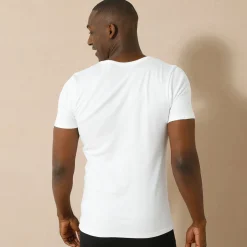 Ondergoed T-shirt voor heren, V-hals en korte mouwen, zachte warmte - set van 2