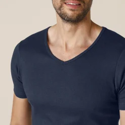 Ondergoed T-shirt voor heren, V-hals en korte mouwen, zachte warmte - set van 2