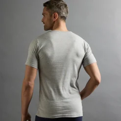 Ondergoed T-shirt voor heren, V-hals en korte mouwen, zachte warmte - set van 2