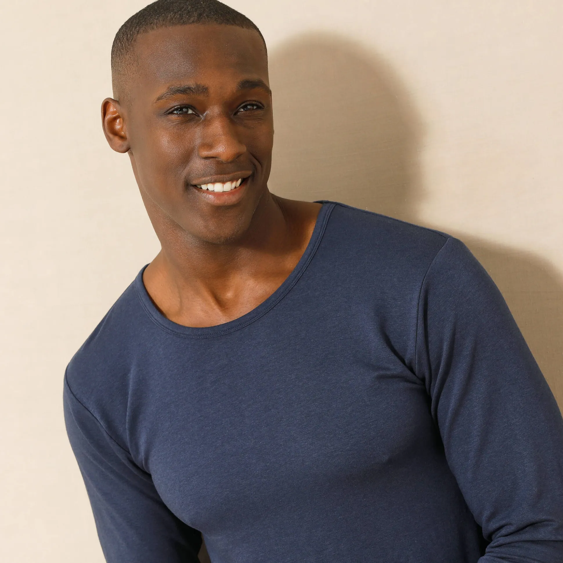 Ondershirt met ronde hals, lange mouwen, matige warmte - set van 2